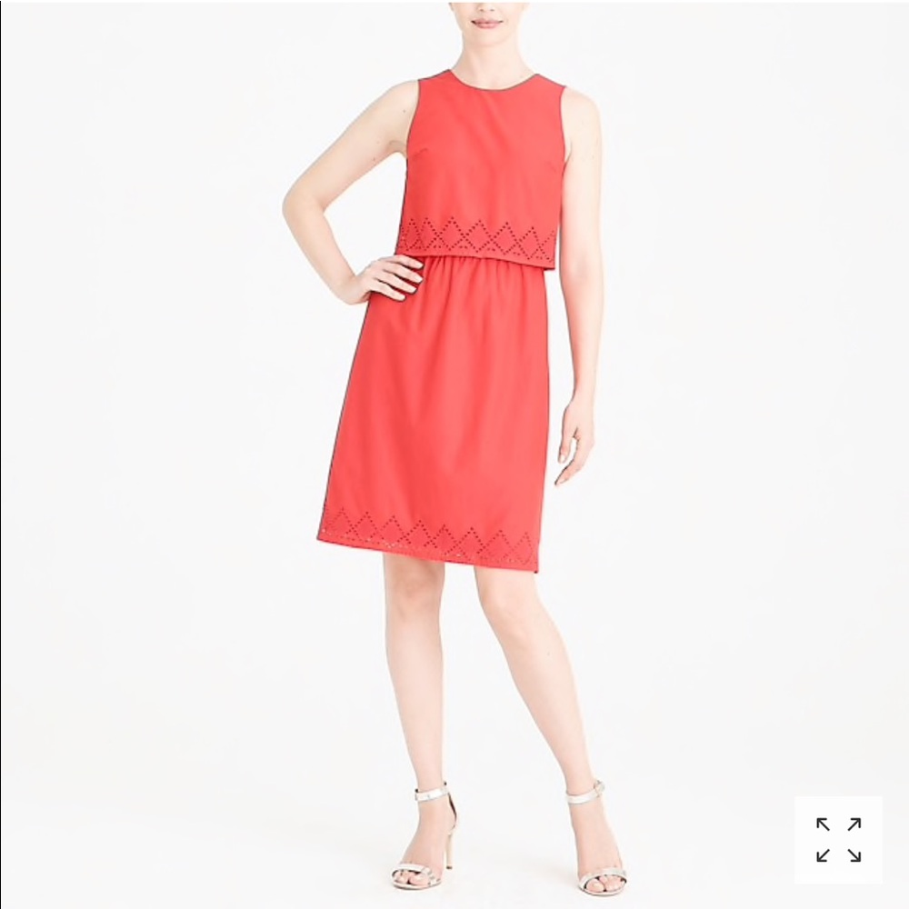 J.Crew Two-Tier Eyelet Dress - Picture 2 of 8